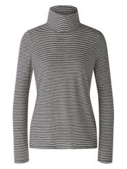 Oui Koszulka w kolorze czarno-białym rozmiar: 40. Czarne bluzki damskie Oui, bez wzorów, z bawełny, bez kołnierzyka, bez ramiączek. Za 91.77 zł.