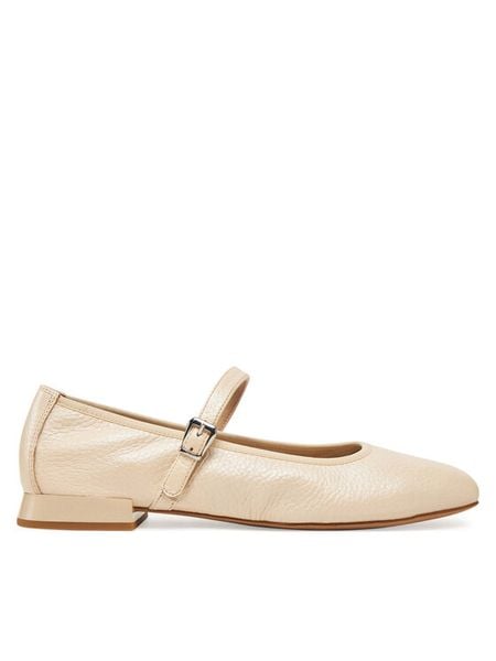 Caprice Baleriny 9-22100-44 Beżowy. Brązowe baleriny damskie Caprice, bez wzorów, ze skóry, bez obcasa. Za 274.99 zł.