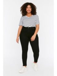 Trendyol Dżinsy - Skinny fit - w kolorze czarnym rozmiar: 42. Czarne jeansy damskie Trendyol, z podwyższonym stanem. Za 87.81 zł.