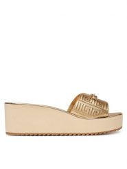 Aldo Klapki Beriana 13930043 Złoty. Żółte klapki damskie Aldo, bez wzorów, ze skóry, bez obcasa. Za 229.99 zł.