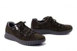 RIEKER TEX 59000-54 green, półbuty damskie. Zielone półbuty damskie Rieker, bez wzorów, bez obcasa. Za 279.93 zł.