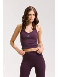 Onamaste Top sportowy "Karma" w kolorze fioletowym rozmiar: S/M. Różowe topy damskie Onamaste, m, bez wzorów, z materiału, bez ramiączek. Za 86.99 zł.