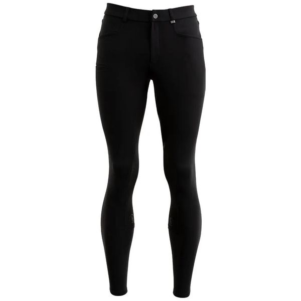 Spodnie do jazdy konnej full grip z mikrofibry BR Equitation Martin Assise. Czarne spodnie materiałowe męskie BR, bez wzorów, z elastanu, eleganckie. Za 556.75 zł.