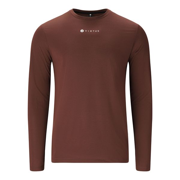 Koszulka termoaktywna z długim rękawem Virtus Roger. Brązowe bielizna termoaktywna męska VIRTUS, bez ramiączek, trekkingowe. Za 164.00 zł.
