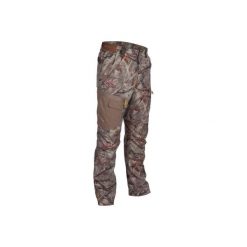 Spodnie myśliwskie ACTIKAM 300 camo. Brązowe spodnie materiałowe męskie SOLOGNAC, z bawełny. Za 149.99 zł.