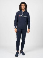 Bluza trekking męska. Niebieskie bluzy z kapturem męskie CHAMPION, m, z bawełny. Za 219.00 zł.