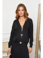 Joséfine Kardigan "Alabess" w kolorze czarnym rozmiar: M. Czarne kardigany damskie Joséfine, m, bez wzorów. Za 183.15 zł.