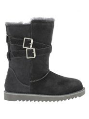 NICEBAY Skórzane kozaki zimowe "Mells Waterproof" w kolorze szarym rozmiar: 36. Szare kozaki damskie Nicebay, z materiału, bez obcasa. Za 184.89 zł.