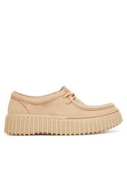 Clarks Półbuty Torhill Bee 26181191 Écru. Półbuty damskie Clarks, bez wzorów, ze skóry, bez obcasa, na płaskiej podeszwie. Za 289.99 zł.