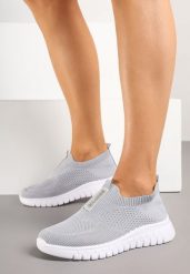 Szare Buty Sportowe z Elastyczną Cholewką Clezenne. Szare buty sportowe na co dzień damskie Born2be, bez wzorów, z jeansu. Za 44.99 zł.