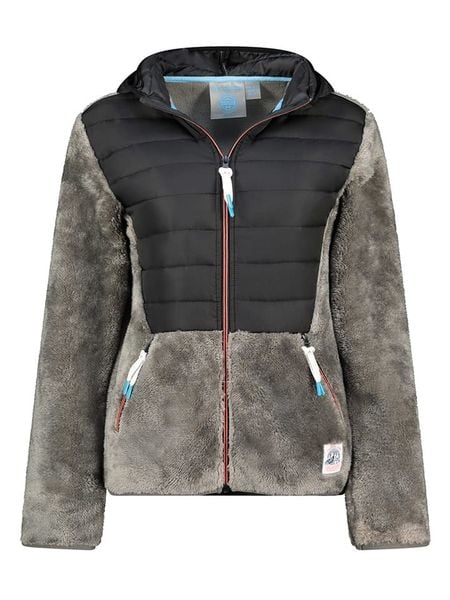 Canadian Peak Kurtka polarowa "Typologieak" w kolorze szaro-czarnym rozmiar: XL. Szare kurtki damskie Canadian Peak, xl, bez wzorów, z materiału, bez kaptura. Za 131.12 zł.