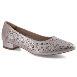 Różowe Baleriny Exquisite Damskie Stylowe Buty. Czerwone baleriny damskie EXQUISITE, z aplikacjami, ze skóry, bez obcasa, na płaskiej podeszwie. Za 179.00 zł.