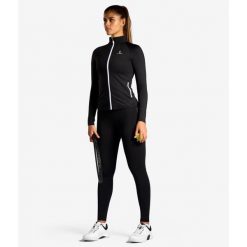 Koszulka/bluza z długim rękawem damska. Czarne bluzy bez kaptura damskie NORDICDOTS, l, z elastanu. Za 365.00 zł.