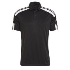 Koszulka polo do piłki nożnej męska Adidas Squadra 21 Polo z krótkim rękawem. Białe koszulki polo męskie Adidas, m, bez wzorów, bez ramiączek. Za 97.30 zł.