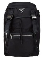 Guess Plecak w kolorze czarnym - 28 x 48 x 18 cm rozmiar: onesize. Czarne plecaki damskie Guess, z aplikacjami, z materiału. Za 494.95 zł.