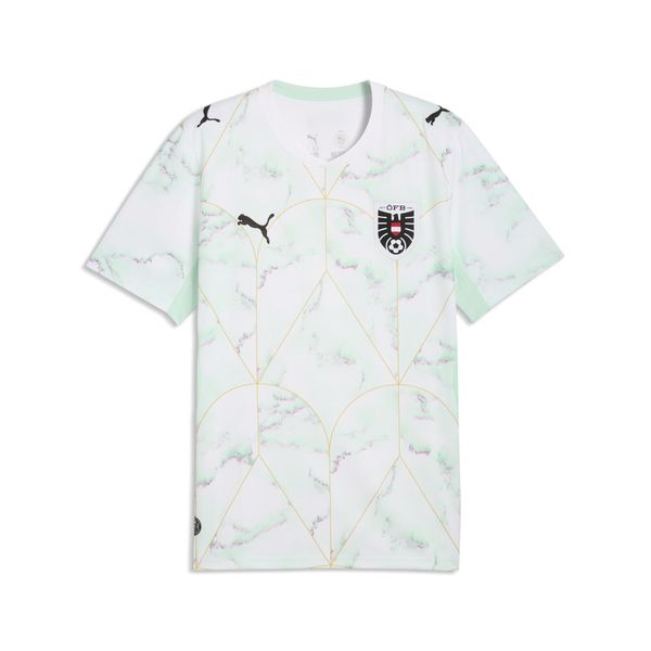 Męska koszulka wyjazdowa Austria 2026 PUMA. Białe t-shirty sportowe męskie Puma, m, z materiału, bez ramiączek, do piłki nożnej. Za 429.00 zł.