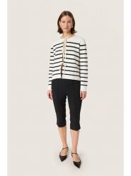 Soaked in Luxury Kardigan w kolorze kremowo-czarnym rozmiar: S. Brązowe kardigany damskie Soaked in Luxury, s, bez wzorów, z bawełny. Za 130.99 zł.