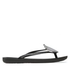 Japonki Ipanema. Czarne klapki damskie Ipanema, bez wzorów, bez obcasa. Za 109.99 zł.