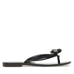 Japonki Melissa. Czarne klapki damskie Melissa, bez wzorów, bez obcasa. Za 269.99 zł.