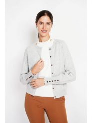 ASSUILI Kardigan w kolorze jasnoszarym rozmiar: 36. Szare kardigany damskie Assuili, bez wzorów. Za 140.20 zł.