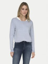 ONLY Sweter Venice 15333989 Błękitny Regular Fit. Niebieskie swetry klasyczne damskie Only, xs, z wiskozy, bez kołnierzyka. Za 99.99 zł.