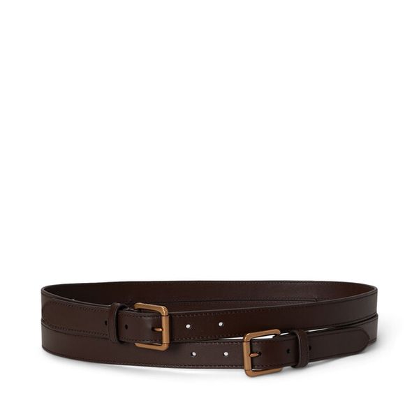 Pasek LAUREN RALPH LAUREN. Brązowe paski damskie Lauren Ralph Lauren, bez wzorów. Za 599.99 zł.