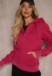 Różowa Casualowa Bluza z Dodatkiem Bawełny Zapinana na Suwak z Kapturem Arkatia. Czerwone bluzy z kapturem damskie Renee, s, z bawełny. Za 69.99 zł.