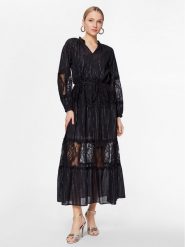 TWINSET Sukienka codzienna 231TT2093 Czarny Regular Fit. Czarne sukienki damskie Twinset, na co dzień, bez wzorów, z bawełny, bez kołnierzyka, bez ramiączek, proste. Za 1,799.00 zł.