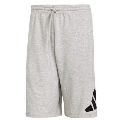 Szorty adidas Essentials Big Logo. Szare szorty męskie Adidas, z bawełny, bez kołnierzyka. Za 151.50 zł.