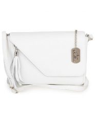 Anna Morellini Skórzana torebka "Lola" w kolorze białym - 24 x 18 x 6 cm rozmiar: onesize. Białe torebki klasyczne damskie Anna Morellini, bez wzorów, z materiału, bez dodatków. Za 173.99 zł.