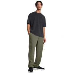 Spodnie cargo Under Armour Vibe Woven. Czarne spodnie sportowe męskie Under Armour, z elastanu. Za 392.90 zł.