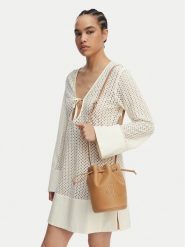 Calvin Klein Torebka Bold Ck Small LV04F3640G Beżowy. Brązowe torebki klasyczne damskie CALVIN KLEIN, bez wzorów, ze skóry, bez dodatków. Za 409.99 zł.