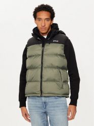 Schott NYC Bezrękawnik UTAHV Zielony Regular Fit. Zielone kamizelki męskie Schott NYC, m, z syntetyku. Za 379.99 zł.
