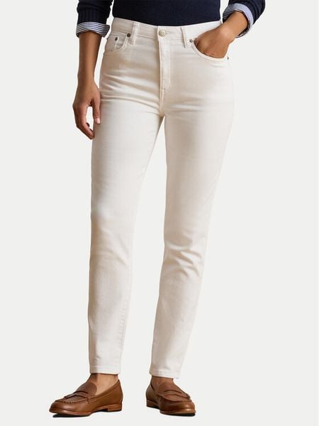LAUREN RALPH LAUREN Jeansy 200926078001 Biały Skinny Fit. Białe jeansy damskie Lauren Ralph Lauren. Za 510.99 zł.