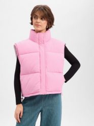 American vintage Damska kamizelka pikowana - Rofy Kobiety Sztuczne włókno różowy jednolity, S. Czerwone kamizelki damskie American vintage, s, z włókna. Za 749.95 zł.