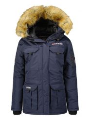 Geographical Norway Parka "Baliverne" w kolorze granatowym rozmiar: XXL. Niebieskie parki damskie Geographical Norway, xxl, z aplikacjami. Za 219.60 zł.