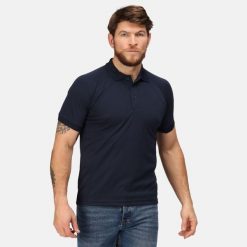 Męska Koszulka Polo Coolweave. Niebieskie koszulki polo męskie Regatta, l, bez wzorów, z materiału, bez ramiączek. Za 83.99 zł.