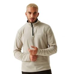Bluza Polarowa z suwakiem Męska Thompson. Brązowe bluzy z kapturem męskie Regatta, na zimę, l, z materiału. Za 129.99 zł.