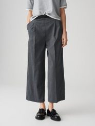 OPUS Spodnie w kolorze antracytowym rozmiar: 38. Czarne spodnie materiałowe damskie Opus, bez wzorów, z materiału, z podwyższonym stanem. Za 165.99 zł.