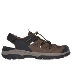Buty trekkingowe męskie Skechers Tresmen. Brązowe buty trekkingowe męskie Skechers, z materiału, bez zapięcia, trekkingowe, Skechers Sport. Za 390.00 zł.