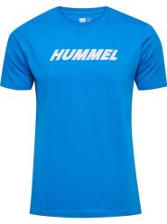 Koszulka z logo Hummel Elemental. Niebieskie t-shirty sportowe męskie HUMMEL, s, z bawełny, bez ramiączek, na fitness i siłownię. Za 74.75 zł.