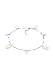 Elli Damski wisior na kostkę morski z muszlą kauri w srebrze próby 925 Sterling Silver Bransoletki na nogę 1 ct. Szare bransoletki damskie Elli, srebrne. Za 241.39 zł.
