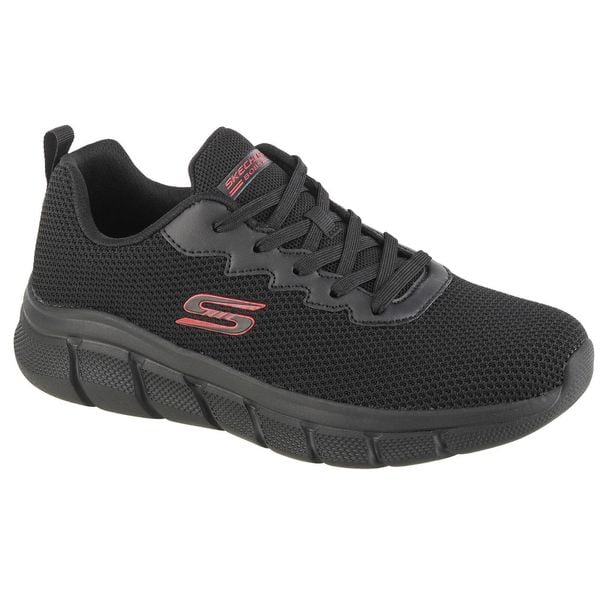 Buty sportowe męskie Skechers Bobs B Flex Chill. Czarne buty sportowe na co dzień męskie Skechers, z materiału, bez zapięcia. Za 219.99 zł.