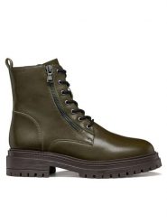 Geox Trapery D Iridea D16HRF 00039 C3009 Zielony. Zielone trapery damskie Geox, ze skóry, bez obcasa. Za 589.99 zł.
