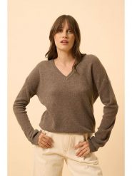 Just Cashmere Kaszmirowy sweter "Capucine" w kolorze brązowym rozmiar: XXL. Brązowe swetry klasyczne damskie Just Cashmere, xxl, z kaszmiru, bez kołnierzyka. Za 311.85 zł.