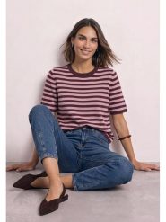 Street One Sweter w kolorze ciemnofioletowo-jasnoróżowym rozmiar: 44. Różowe swetry klasyczne damskie Street One, bez kołnierzyka. Za 134.95 zł.