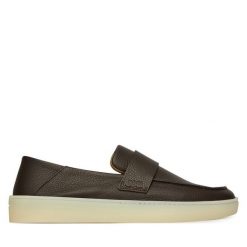 Półbuty BOSS. Brązowe półbuty męskie Boss, bez zapięcia. Za 899.99 zł.