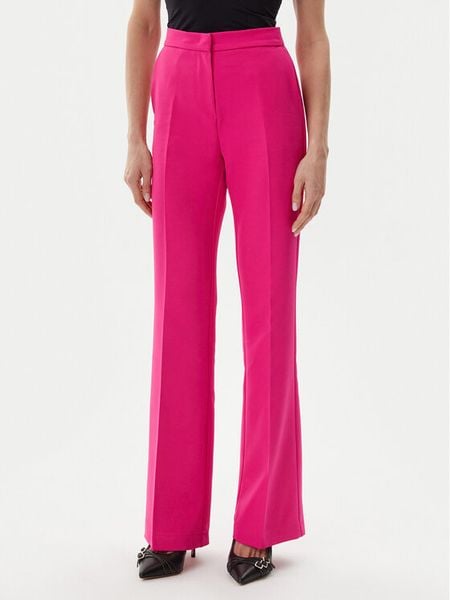 Maryley Spodnie materiałowe 25EB587/43AL Różowy Regular Fit. Czerwone spodnie materiałowe damskie Maryley, bez wzorów, z materiału. Za 199.99 zł.