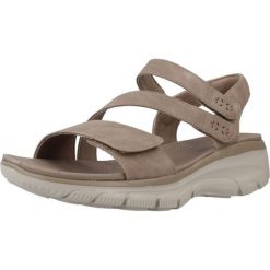 Sandały Skechers Model Easy Going Kolor Brązowy. Brązowe sandały damskie Skechers, bez wzorów, z syntetyku, bez obcasa. Za 242.99 zł.