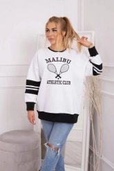Bluza ocieplana Malibu biały+czarny. Białe bluzy bez kaptura damskie KESI, l, z bawełny. Za 218.51 zł.
